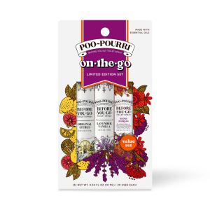 Poo-Pourri Before-You-Go Toilet Spray, On-The-Go, Travel Size Variety 10 mL - Original Citrus, Lavender Vanilla, Blush Florals